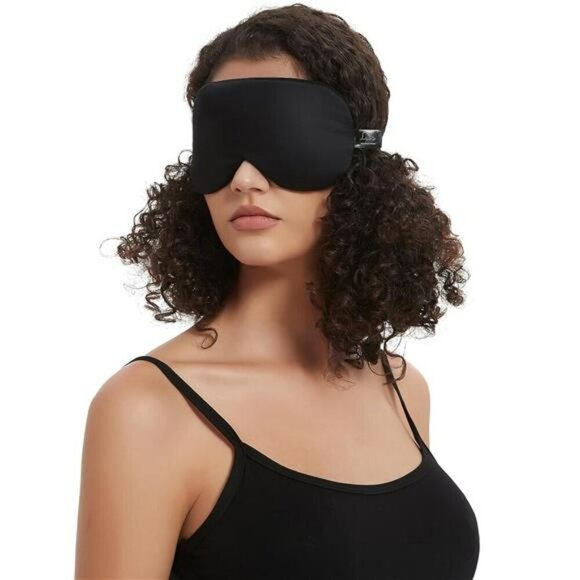 Sleep Mask Silk Cover Eye Contour Built-in No Pressure for Sleeping Washable - Picture 4 of 7